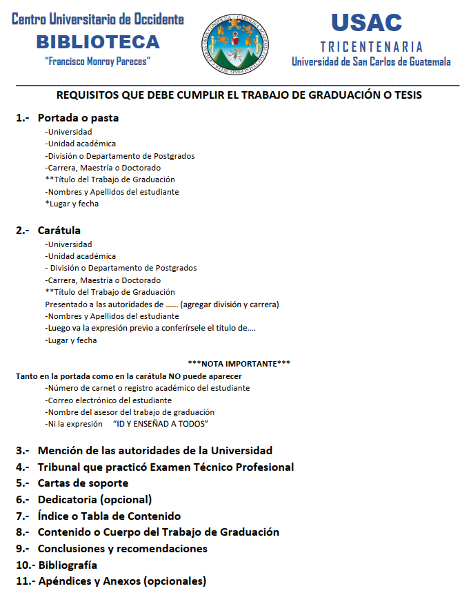 requisitos tesis